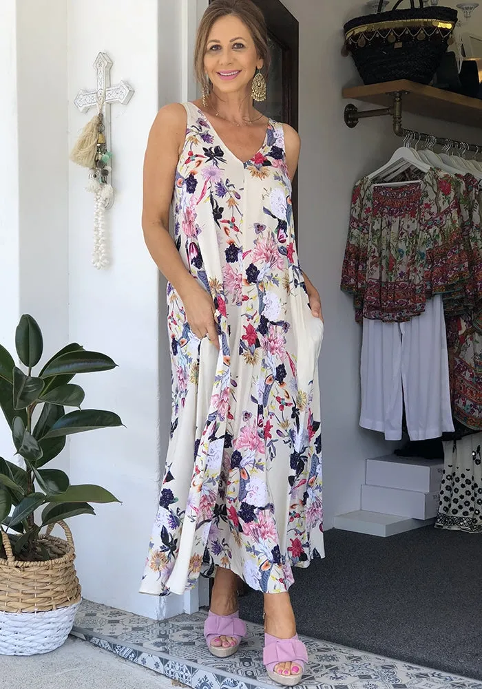 Mexicana Floral Maxi Dress