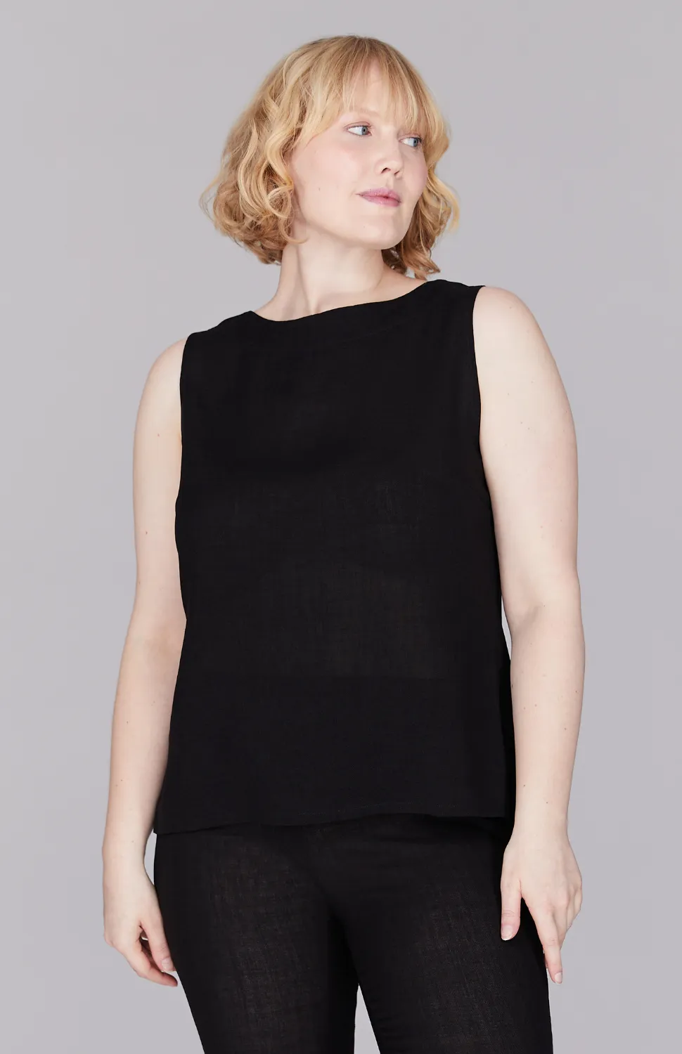 Microlinen Essential High Neck Tank