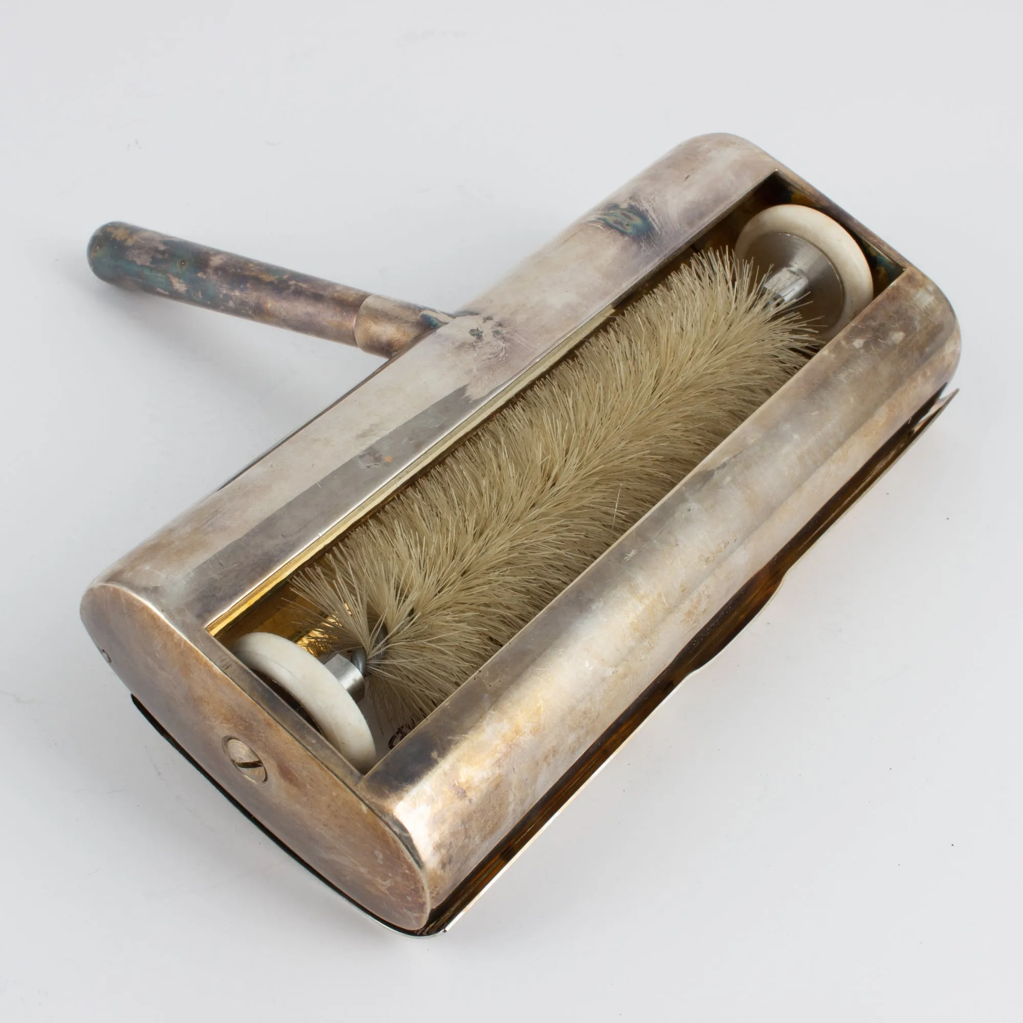 Mid-Century Silver Plate Table Crumb Roller found in France