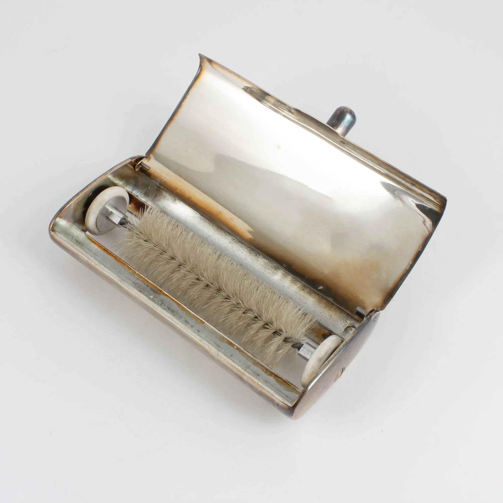 Mid-Century Silver Plate Table Crumb Roller found in France