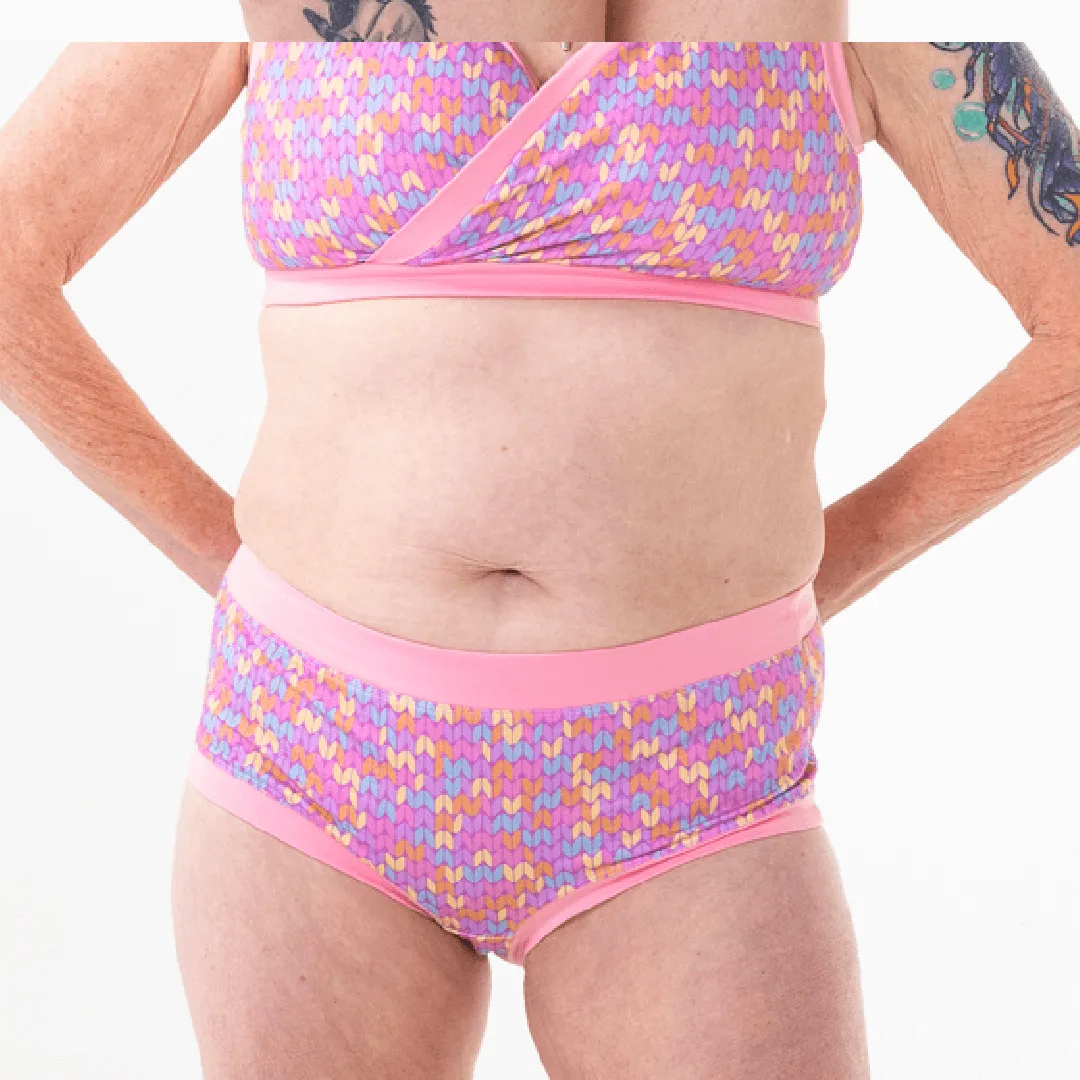Mid Rise Briefs - Candy Knit