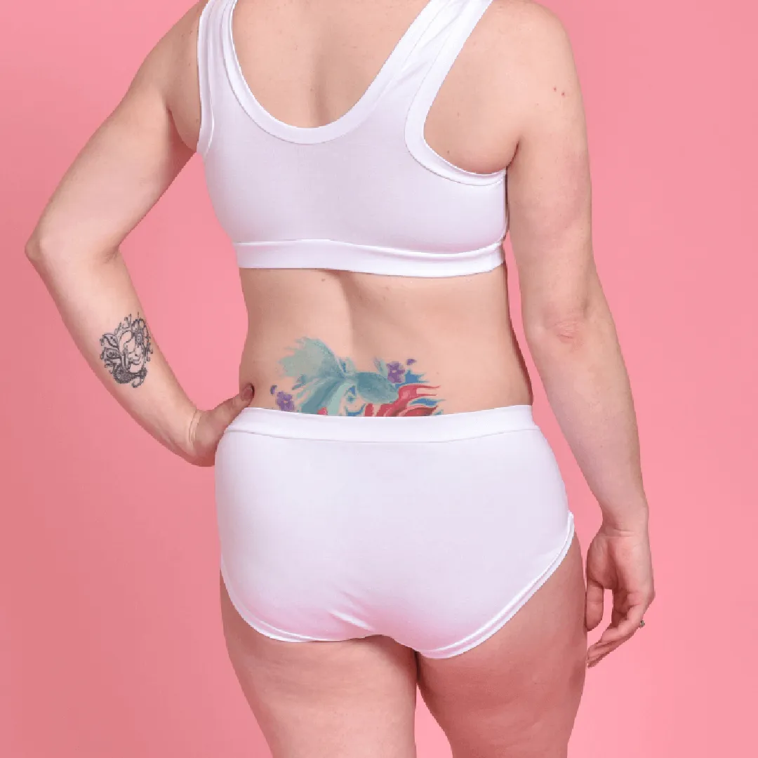 Mid Rise Briefs - White