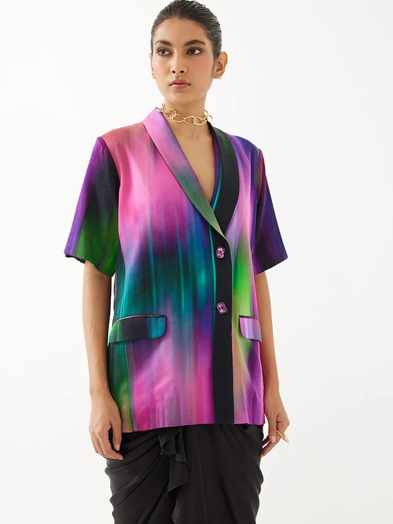Milky Way Blazer & Draped Skirt Set