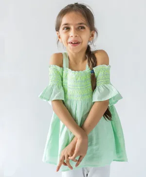 Mint Smock Top