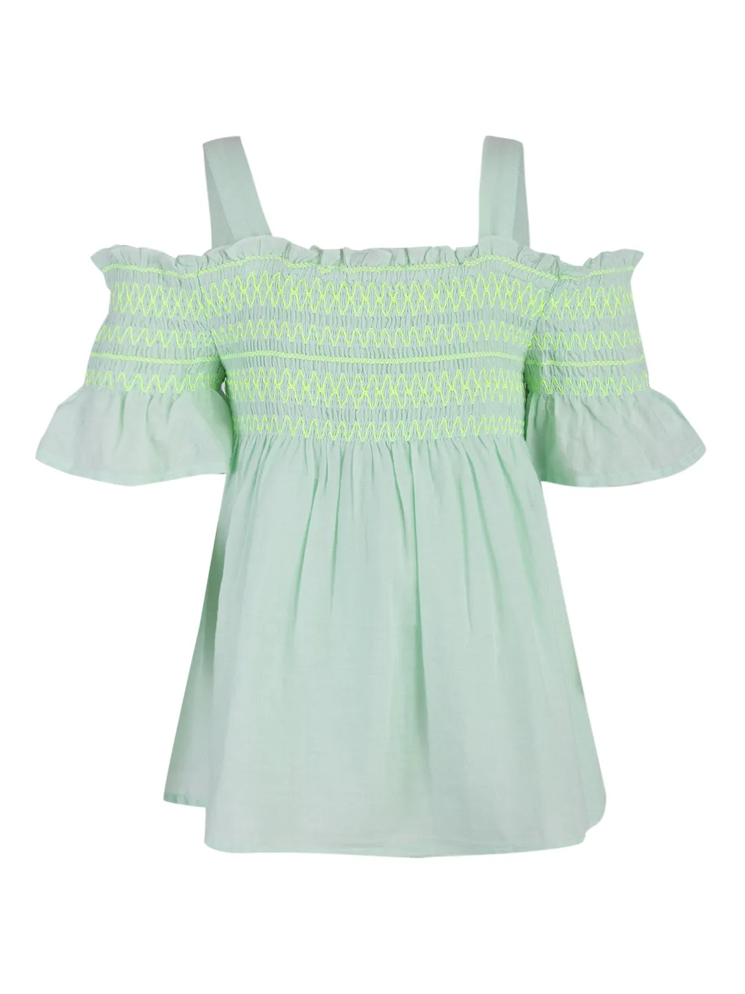 Mint Smock Top