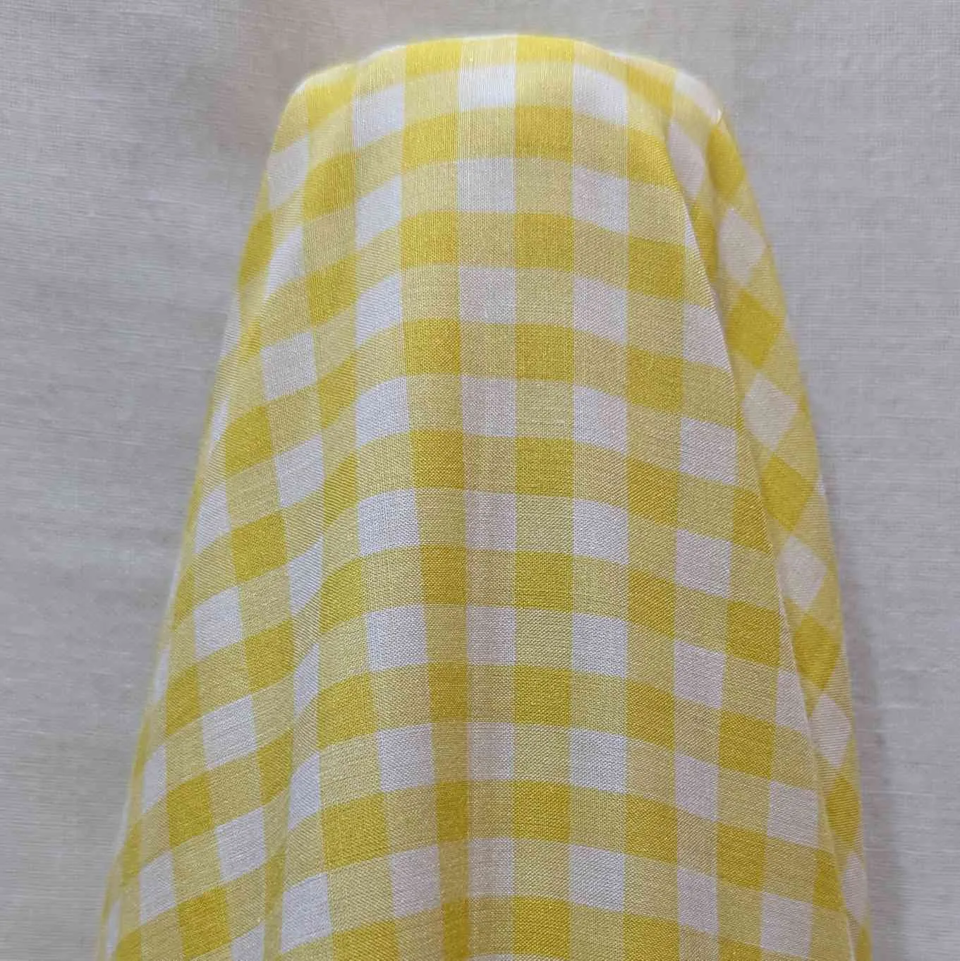 Modal Silk Gingham, Butter