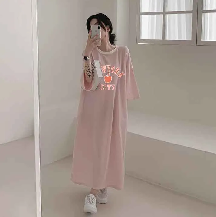 MOMENTLOVER Manufacturer pure cotton high elastic beauty casual contrasting stripes pure easy to wear fashionable dress popular summer new thin T