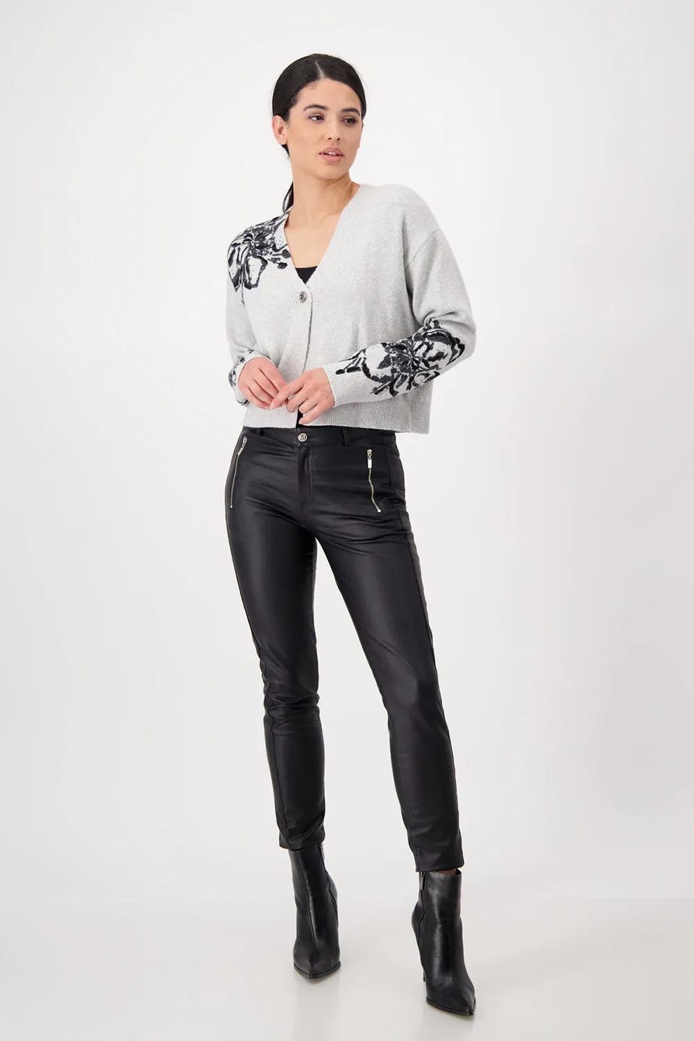 Monari Printed Jacket with Embellishment 807498