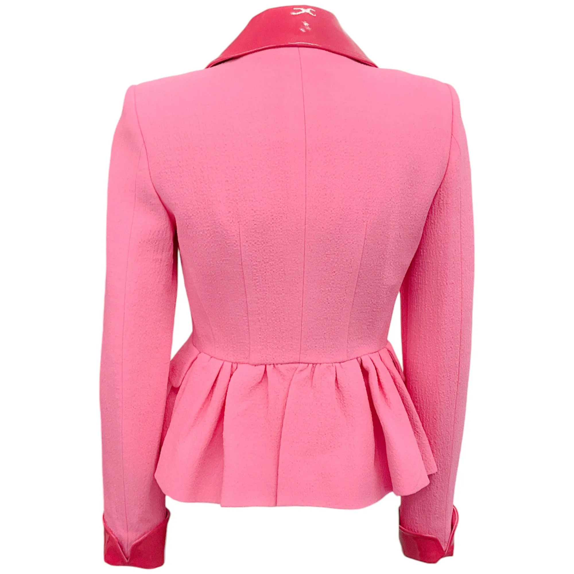 Moschino Couture Pink Crepe and Patent Blazer