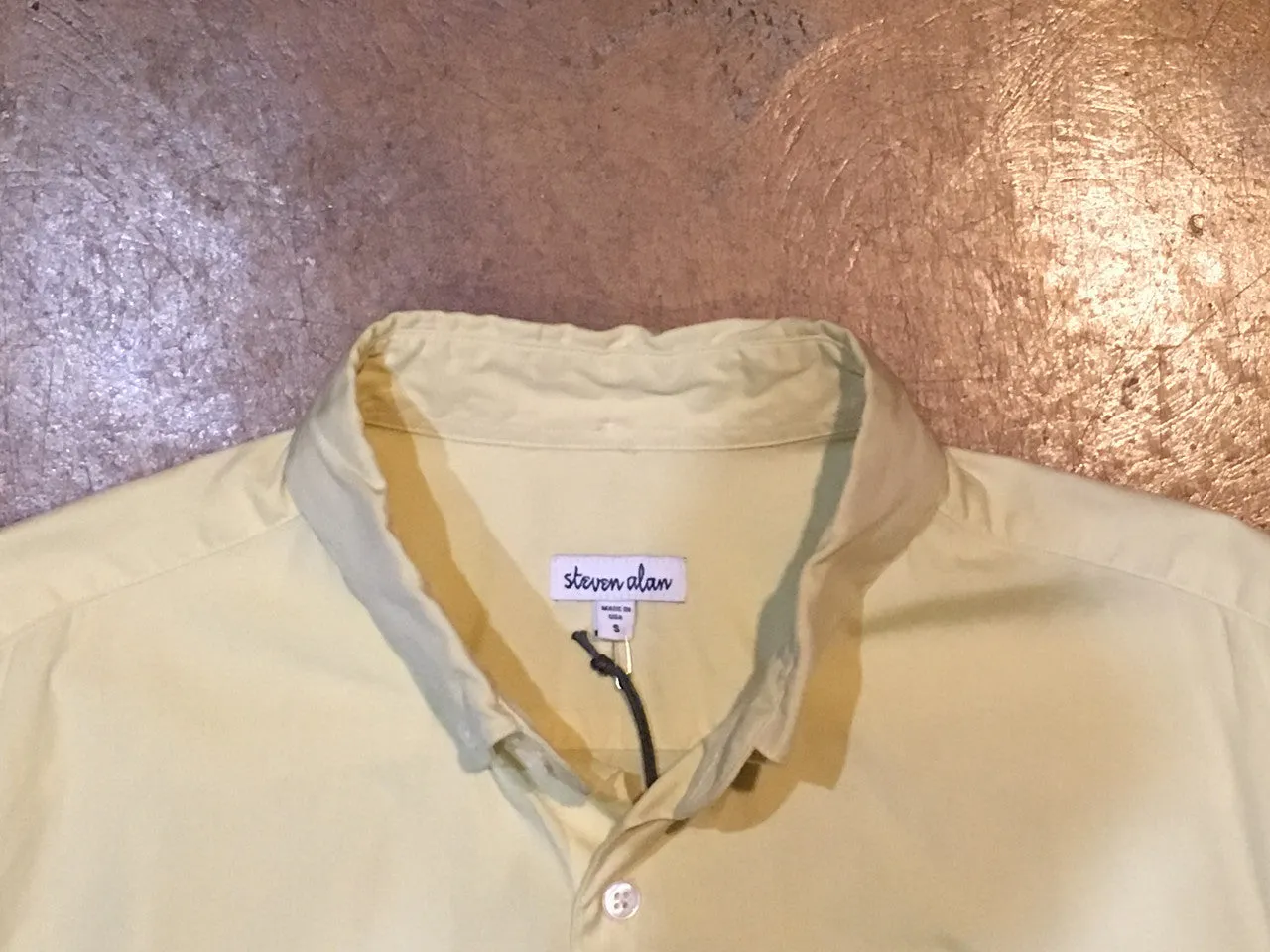 MST0019  Steven Alan Short Sleeve Single Needle Shirt  Yellow