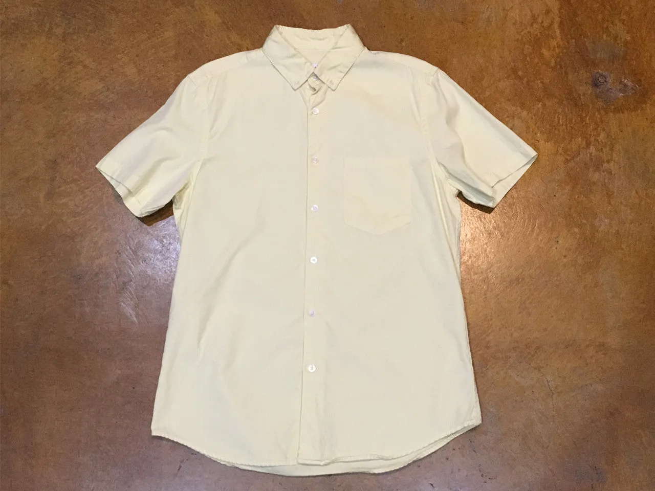 MST0019  Steven Alan Short Sleeve Single Needle Shirt  Yellow