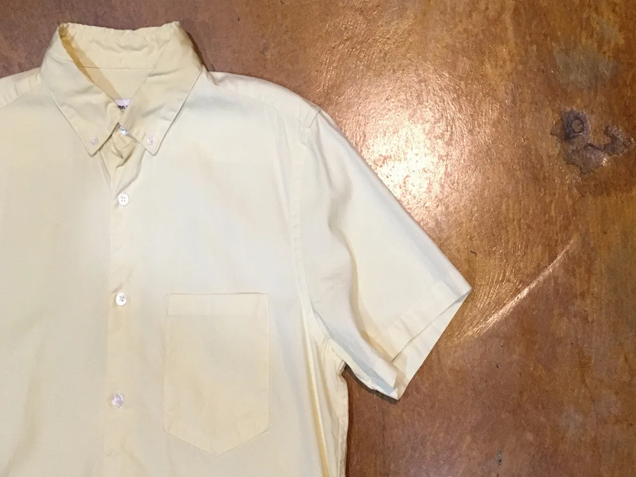 MST0019  Steven Alan Short Sleeve Single Needle Shirt  Yellow