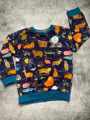 Navy AlphaZoo Sweater