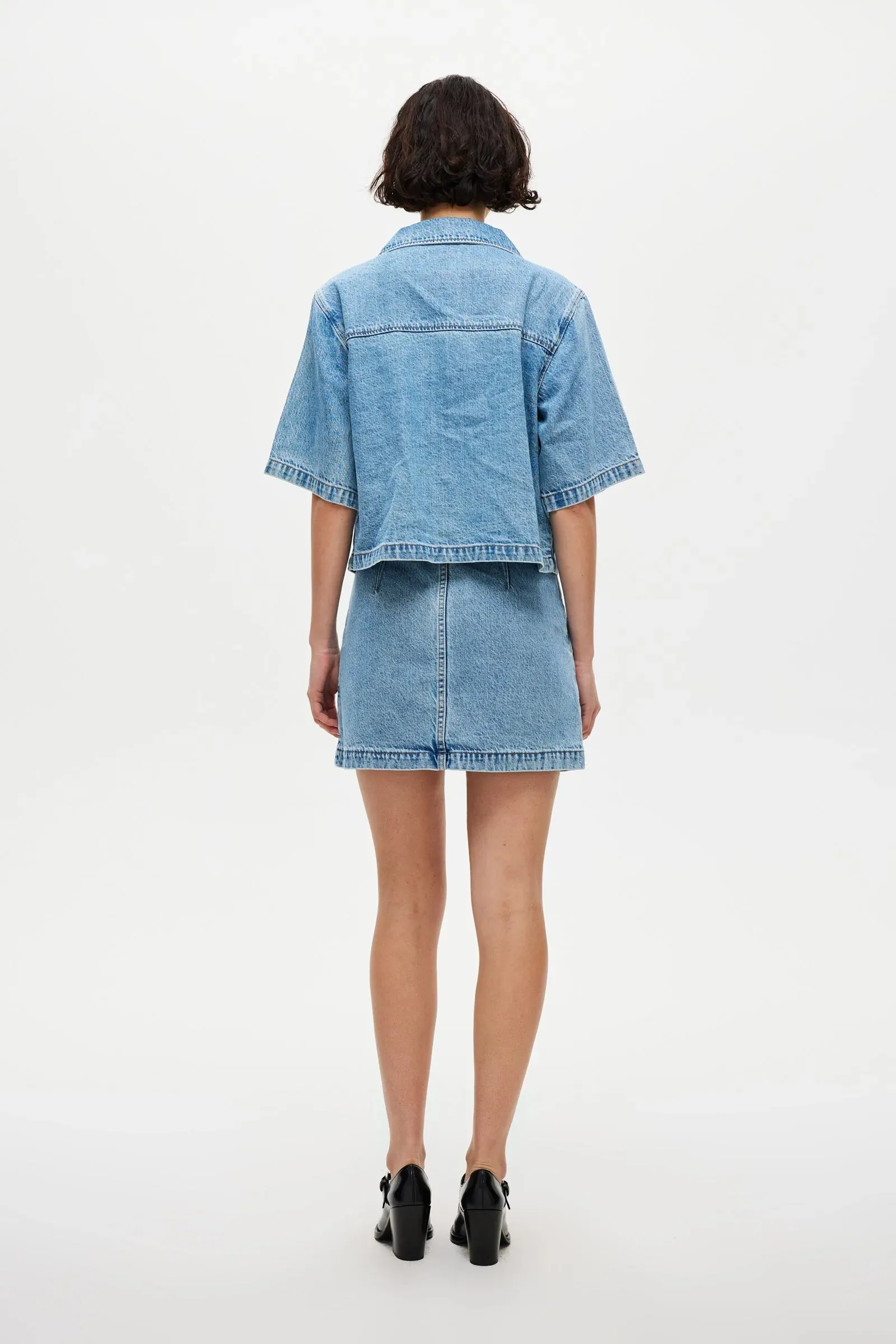 Neuw Denim Mercer Denim Mini Skirt - Radio - Light Vintage Indigo