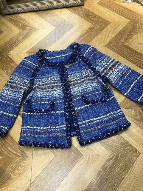 New blue tweed jackets suits