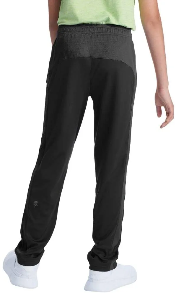 New C9 Champion Kids Boys' Open Leg Knit Pants, Ebony/Grey, Sz M (10-12)