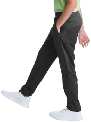New C9 Champion Kids Boys' Open Leg Knit Pants, Ebony/Grey, Sz M (10-12)