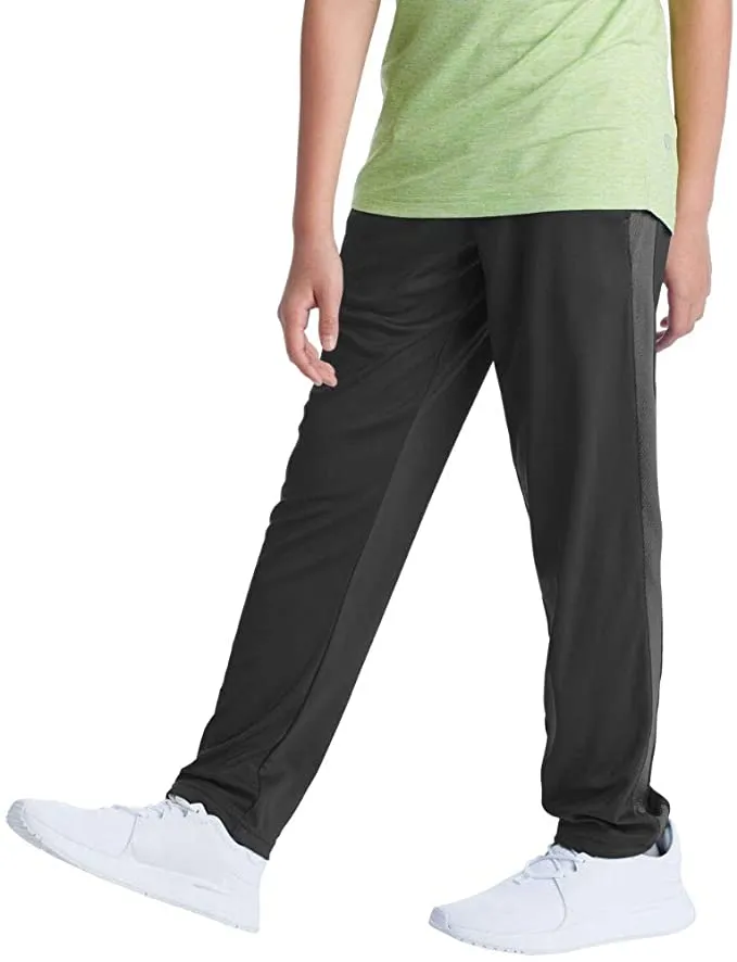 New C9 Champion Kids Boys' Open Leg Knit Pants, Ebony/Grey, Sz M (10-12)