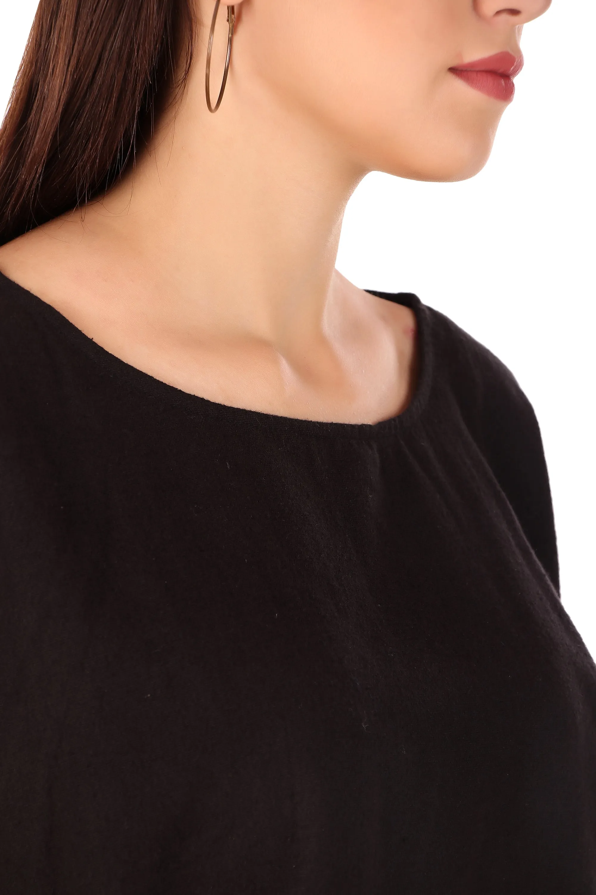 NEW! Cotton Hemp Top Black