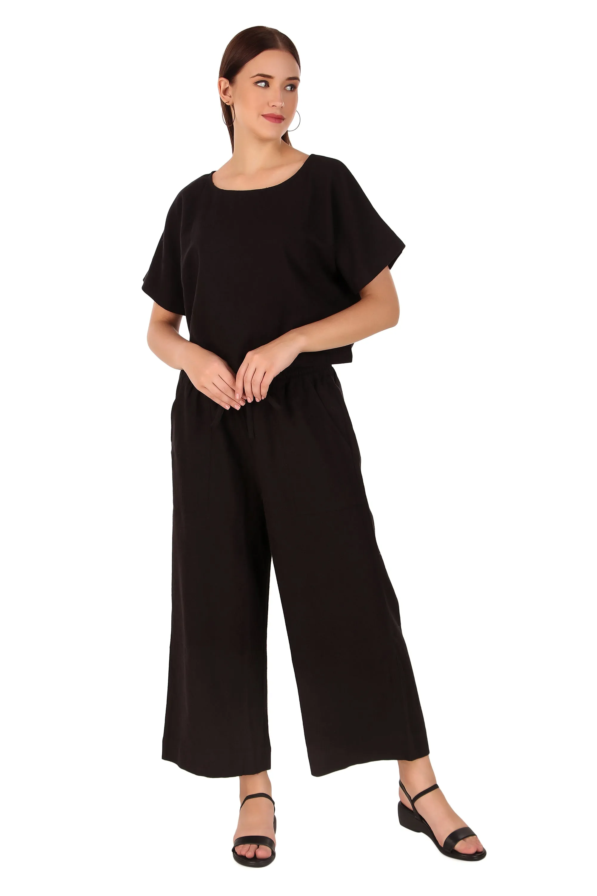 NEW! Cotton Hemp Top Black