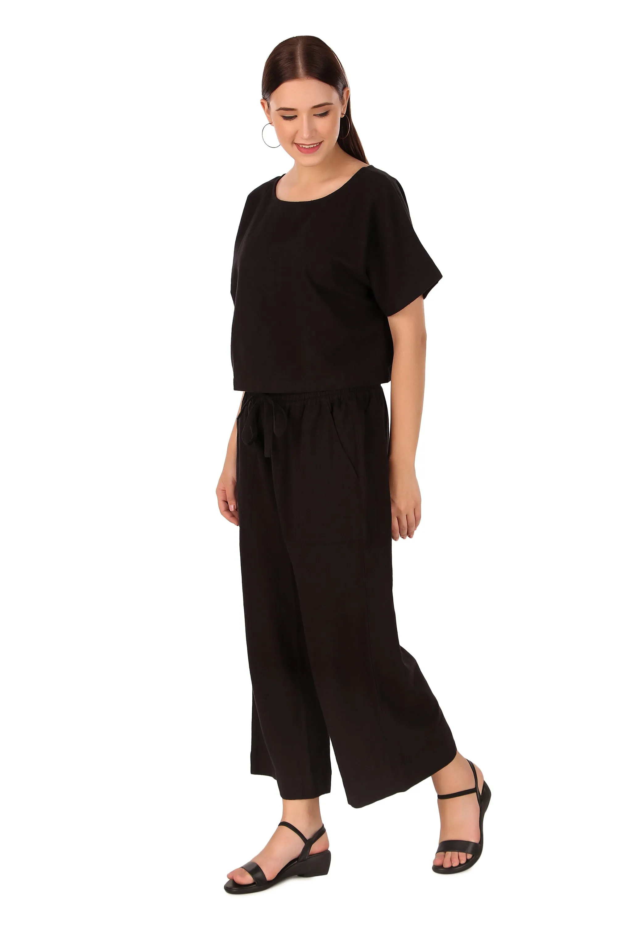 NEW! Cotton Hemp Top Black