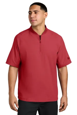 New Era  Cage Short Sleeve 1/4-Zip Jacket. NEA600 Scarlet