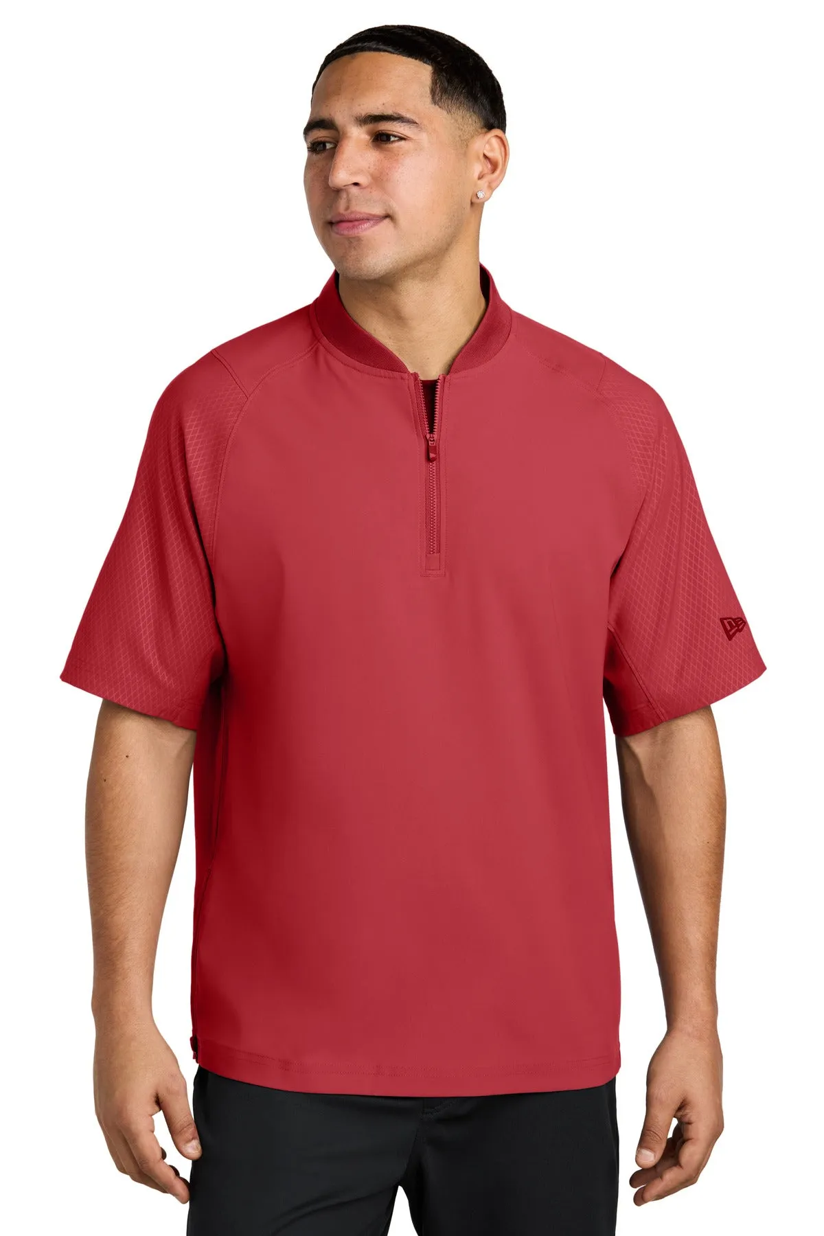 New Era  Cage Short Sleeve 1/4-Zip Jacket. NEA600 Scarlet