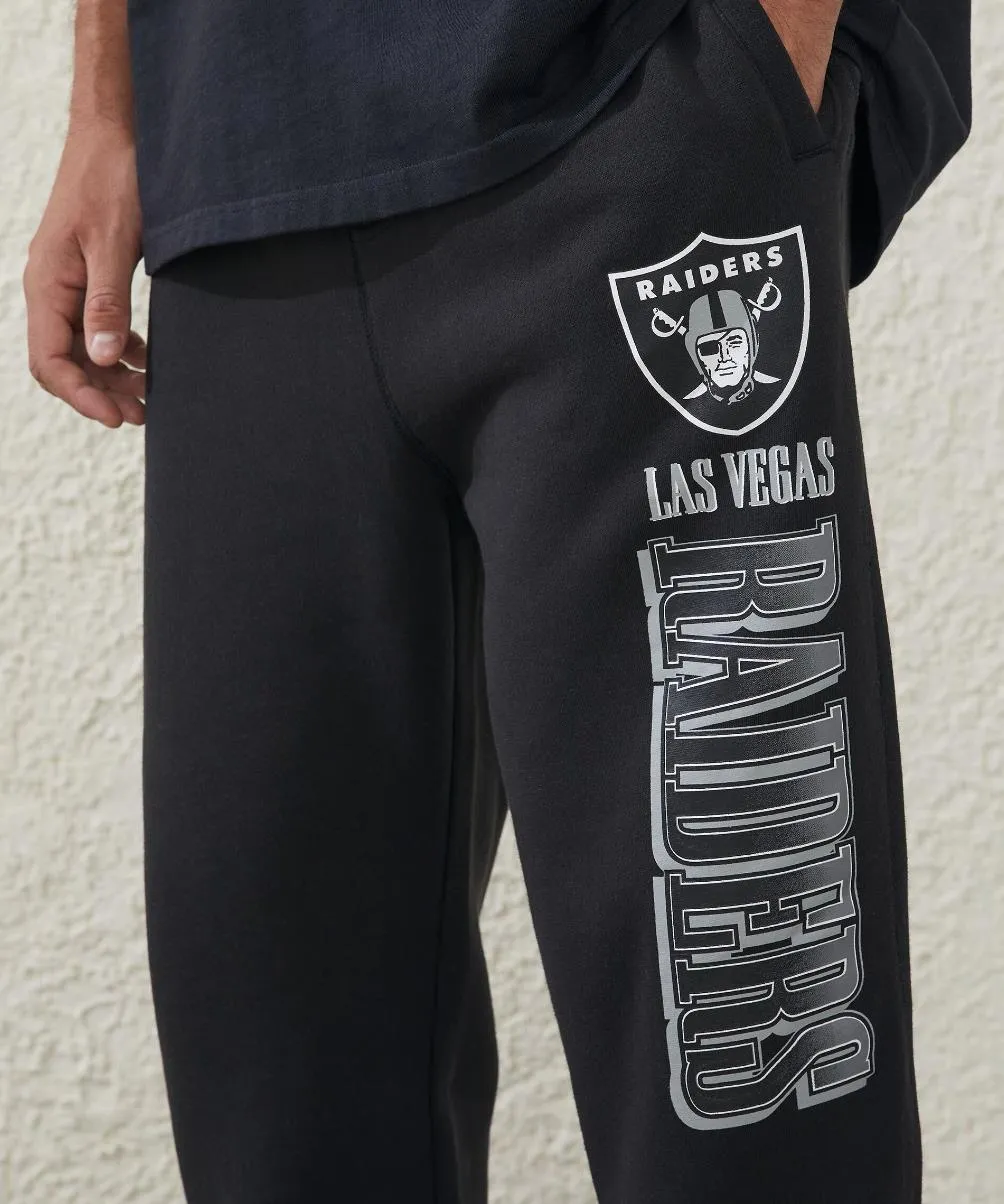 NFL Las Vegas Raiders Black Loose Fit Trackies Size Medium (New)