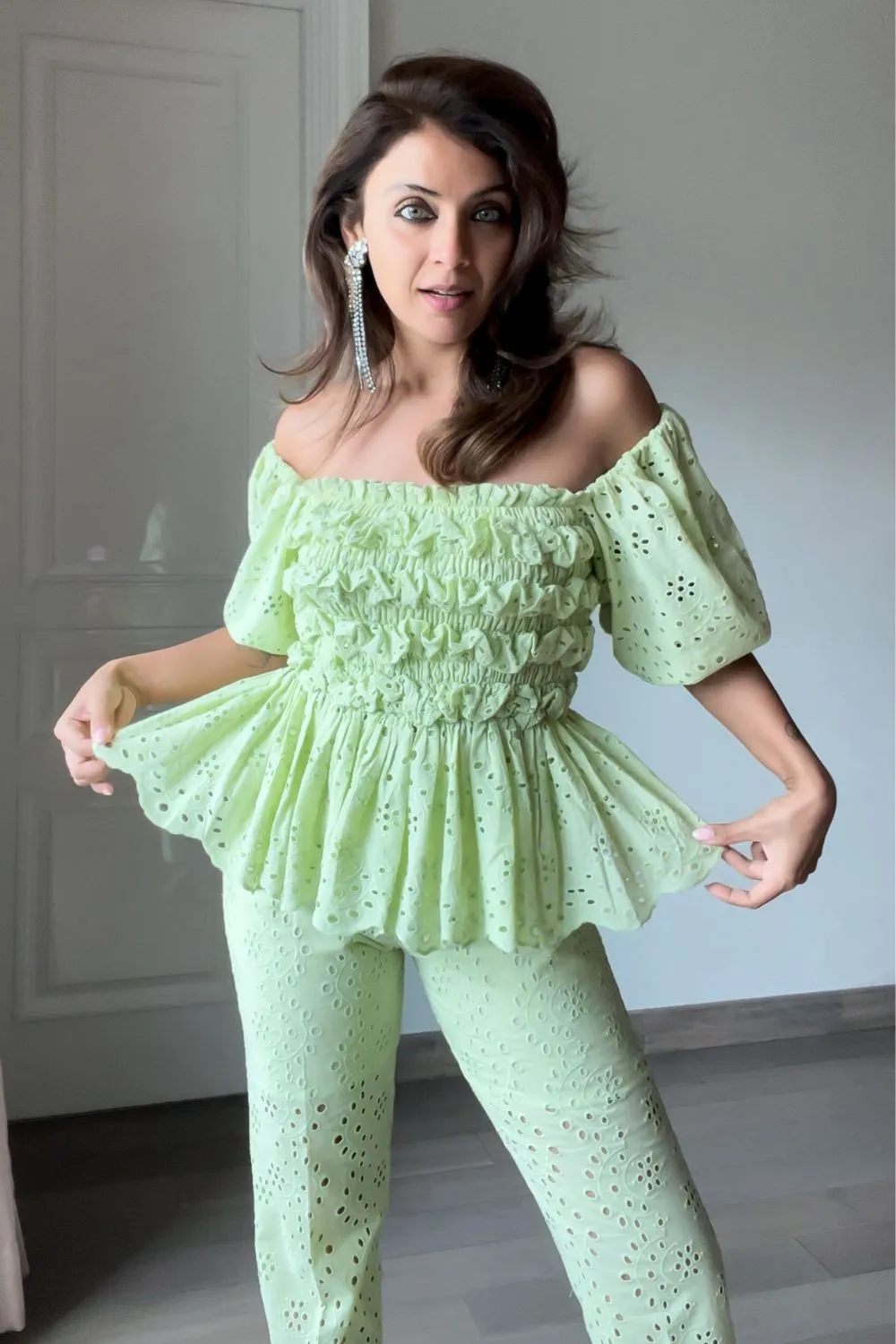 Nriti Shah In Our Lush Lime Co-ord Set