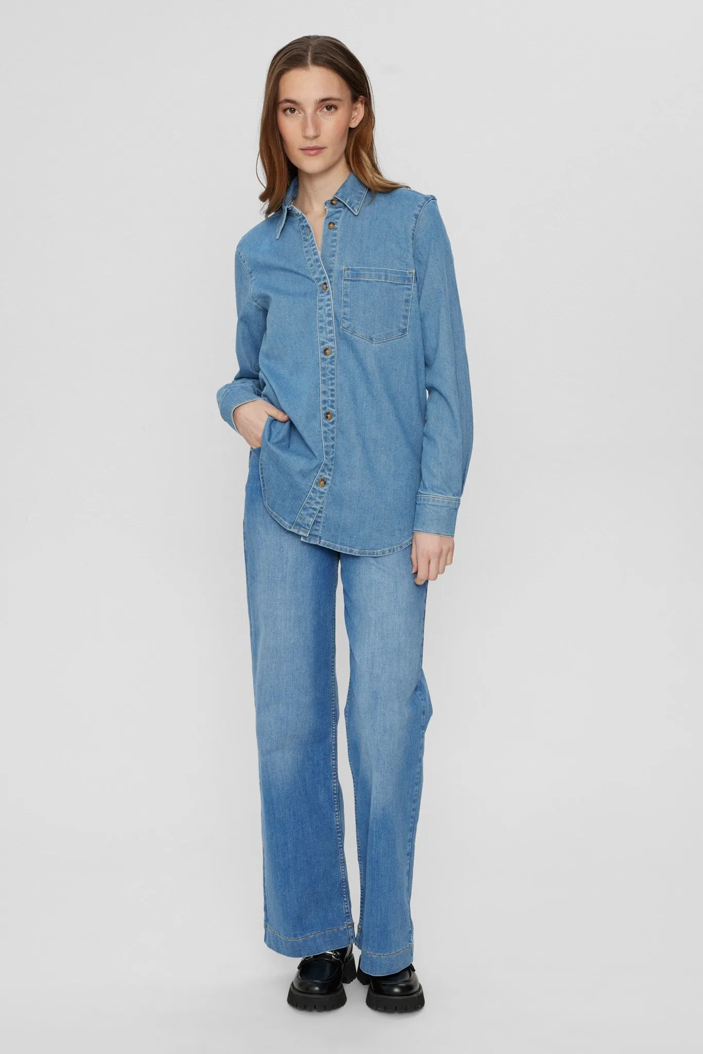NUAMBER NEW SHIRT - Light Blue Denim
