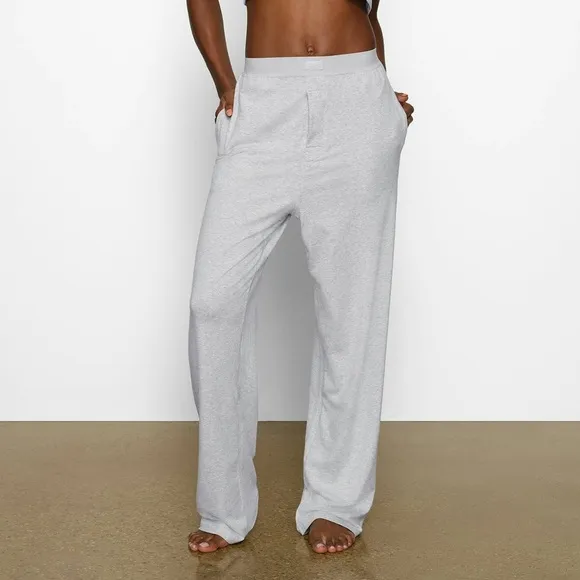 NWT SKIMS Light Heather Gray Boyfriend Loose Pants