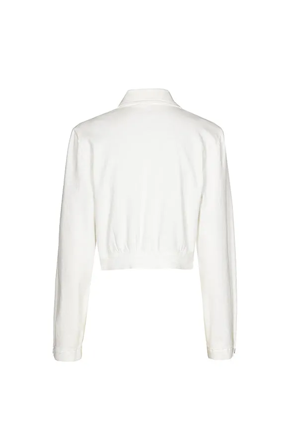 OFF WHITE SHORT ZIPPED JACKET