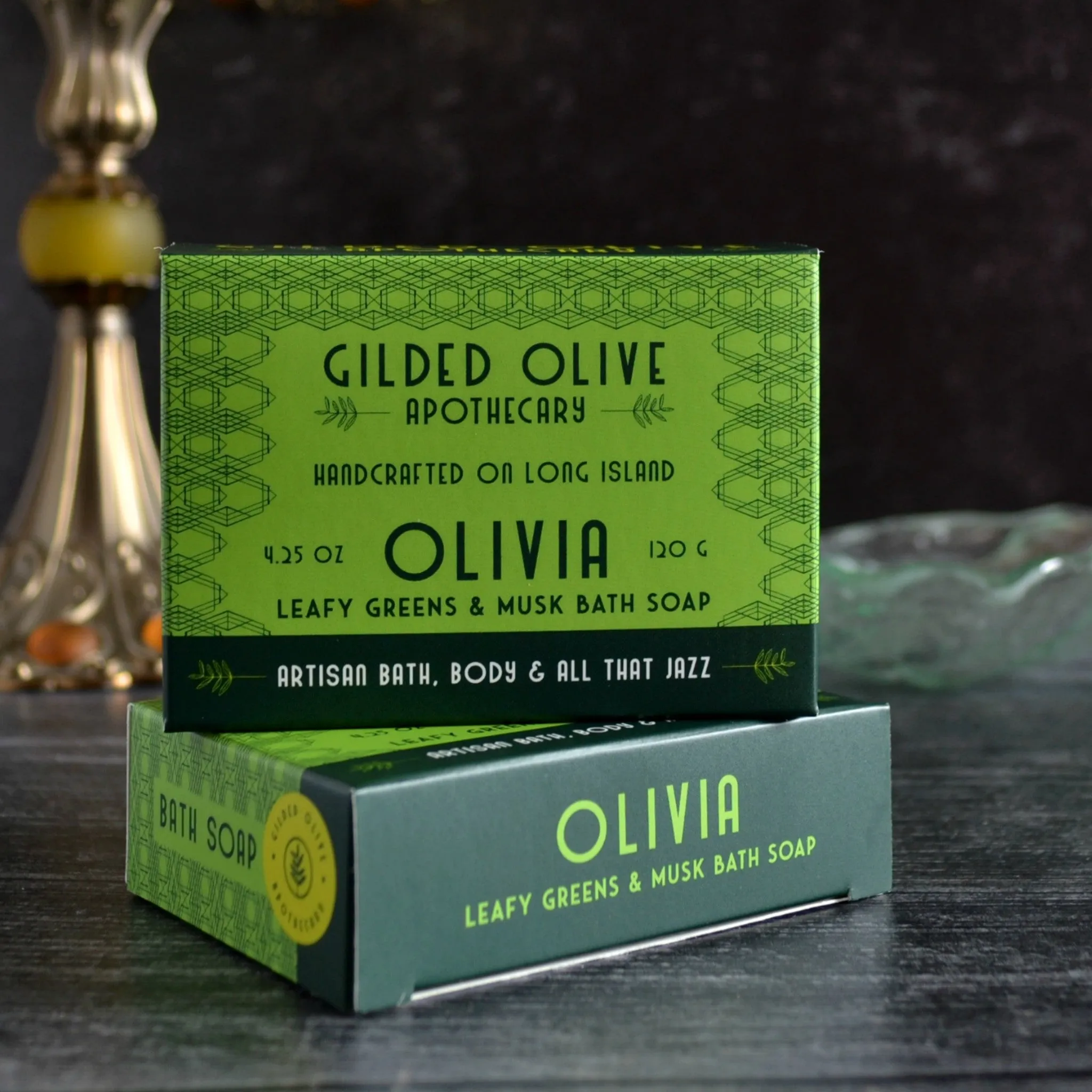 Olivia, Leafy Greens & Musk Handmade Soap