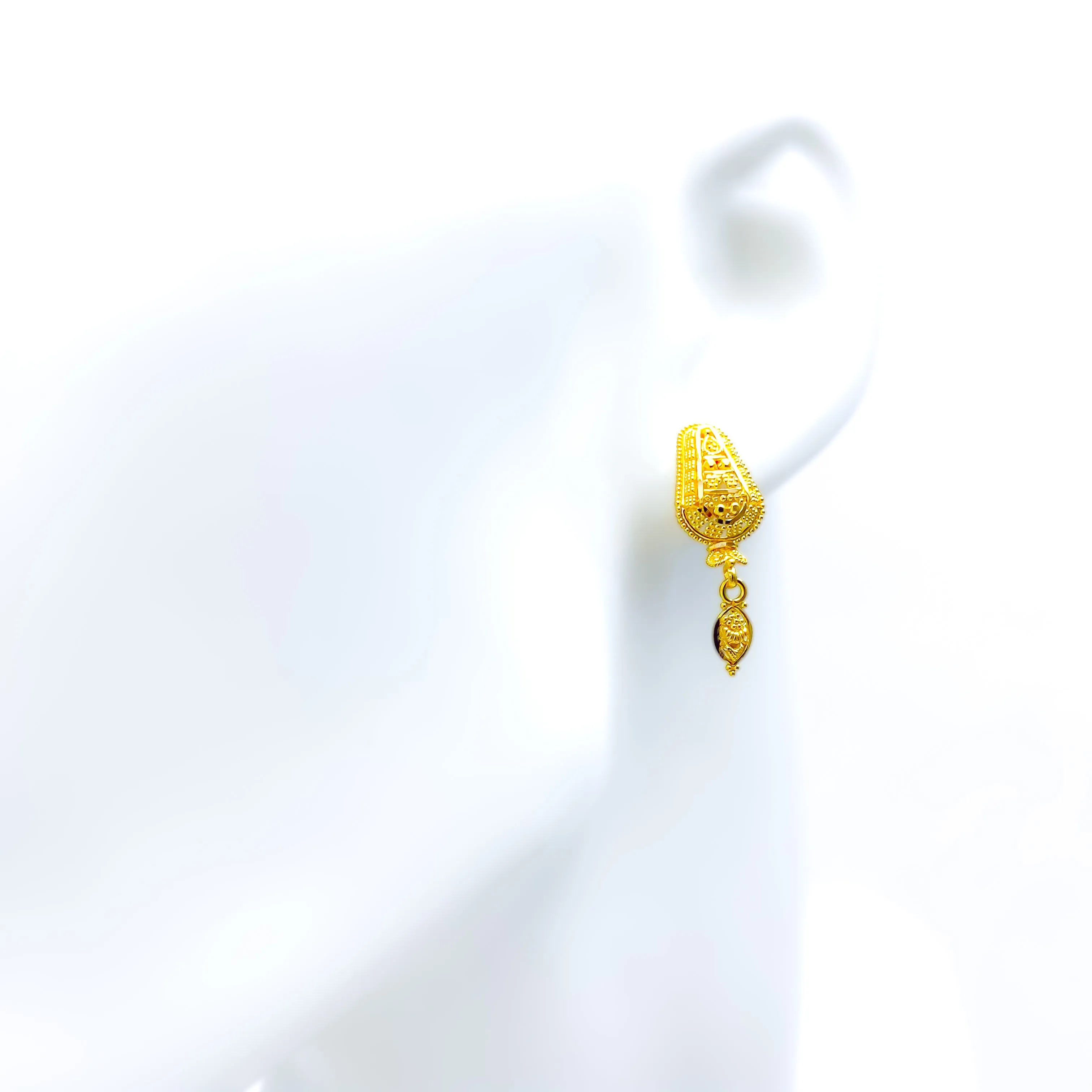 Opulent Ornate 22k Gold Earrings
