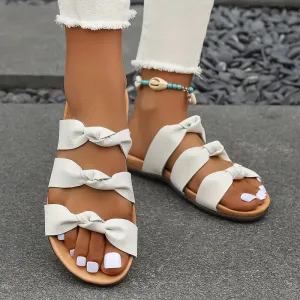 Oriana® | Casual Bow Pattern Flat Slippers