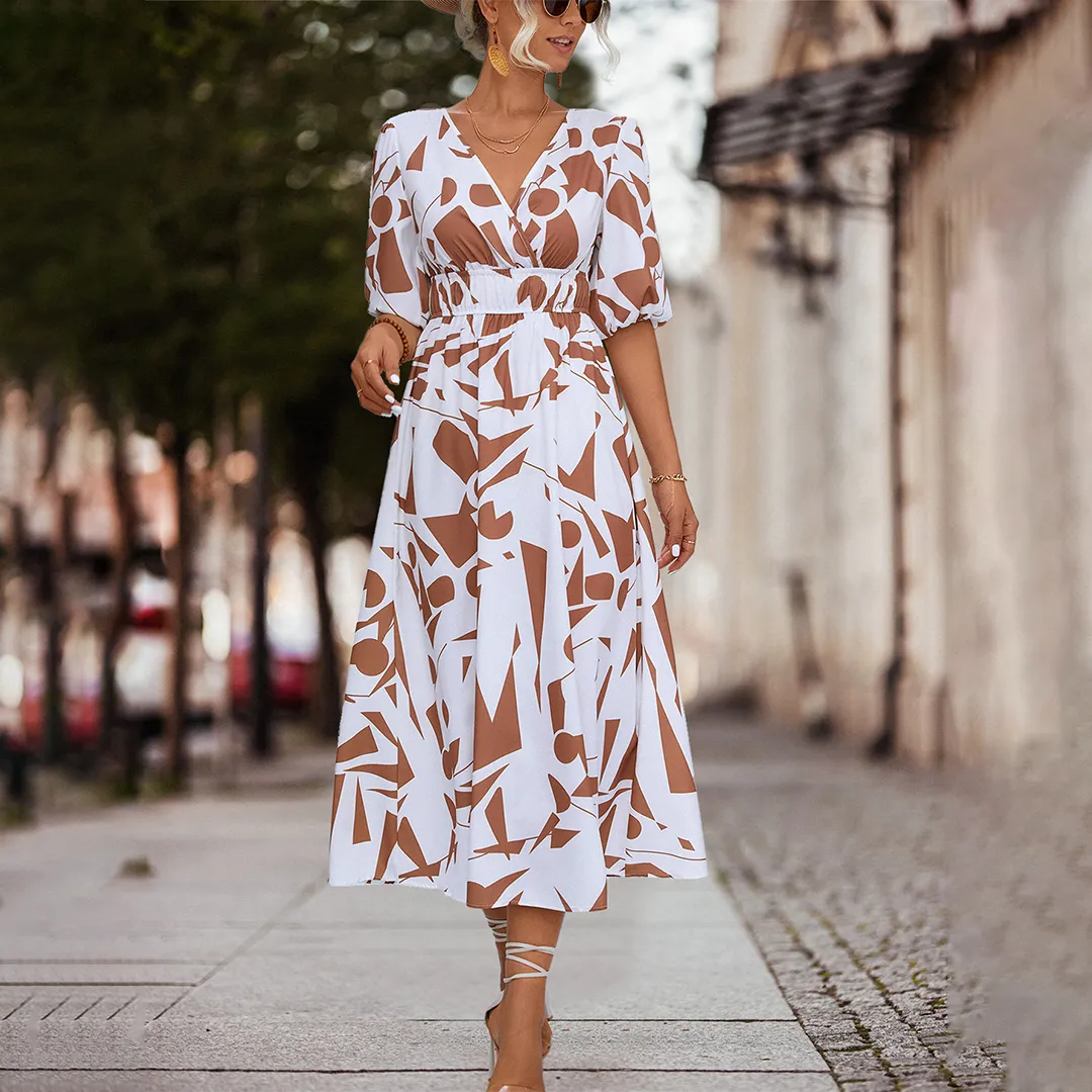 Oxana® | Casual Midi Dress With A V-Neck