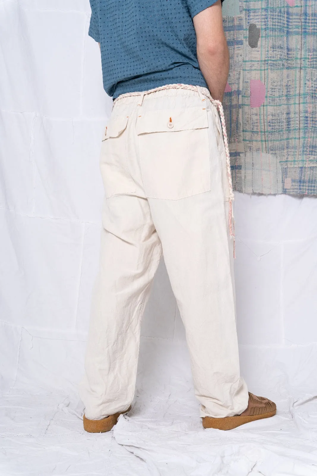 P72 Fatigue Wild Silk & Hemp Uneven Dye Sand Grey