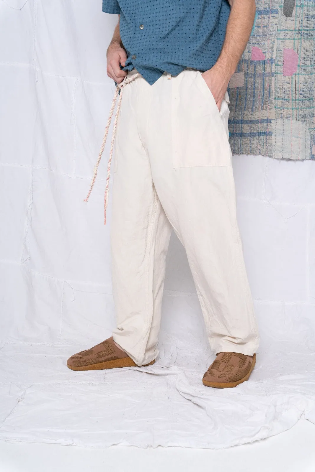 P72 Fatigue Wild Silk & Hemp Uneven Dye Sand Grey