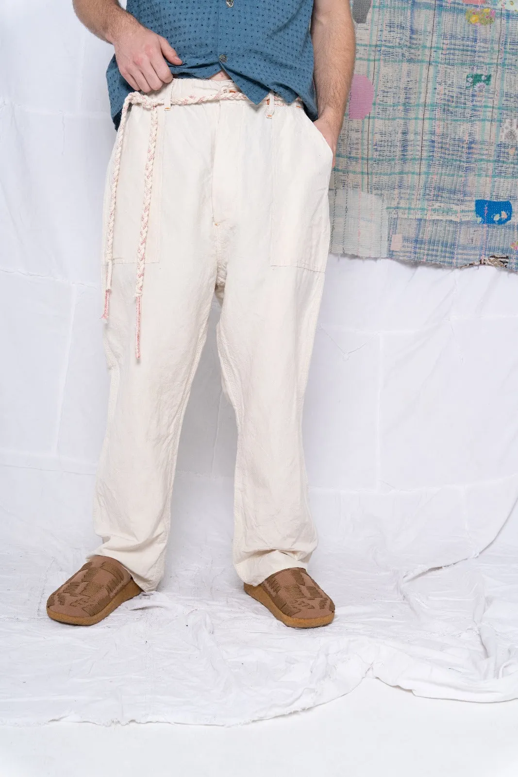 P72 Fatigue Wild Silk & Hemp Uneven Dye Sand Grey