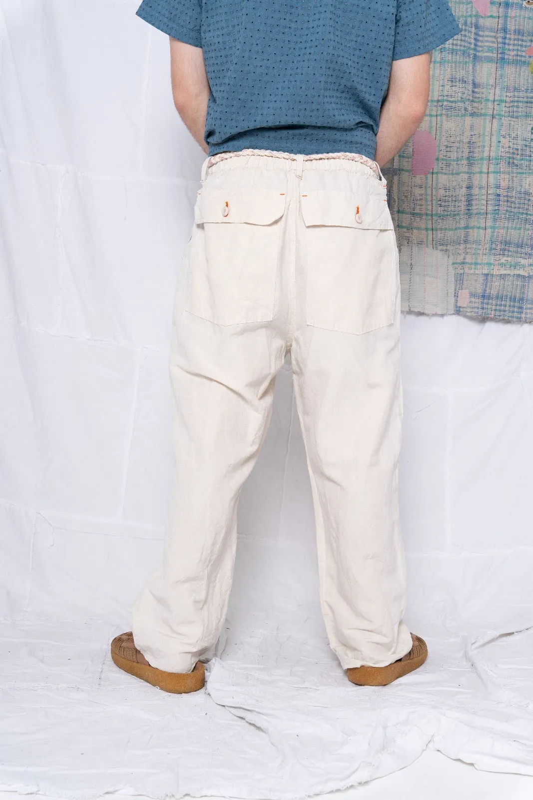 P72 Fatigue Wild Silk & Hemp Uneven Dye Sand Grey