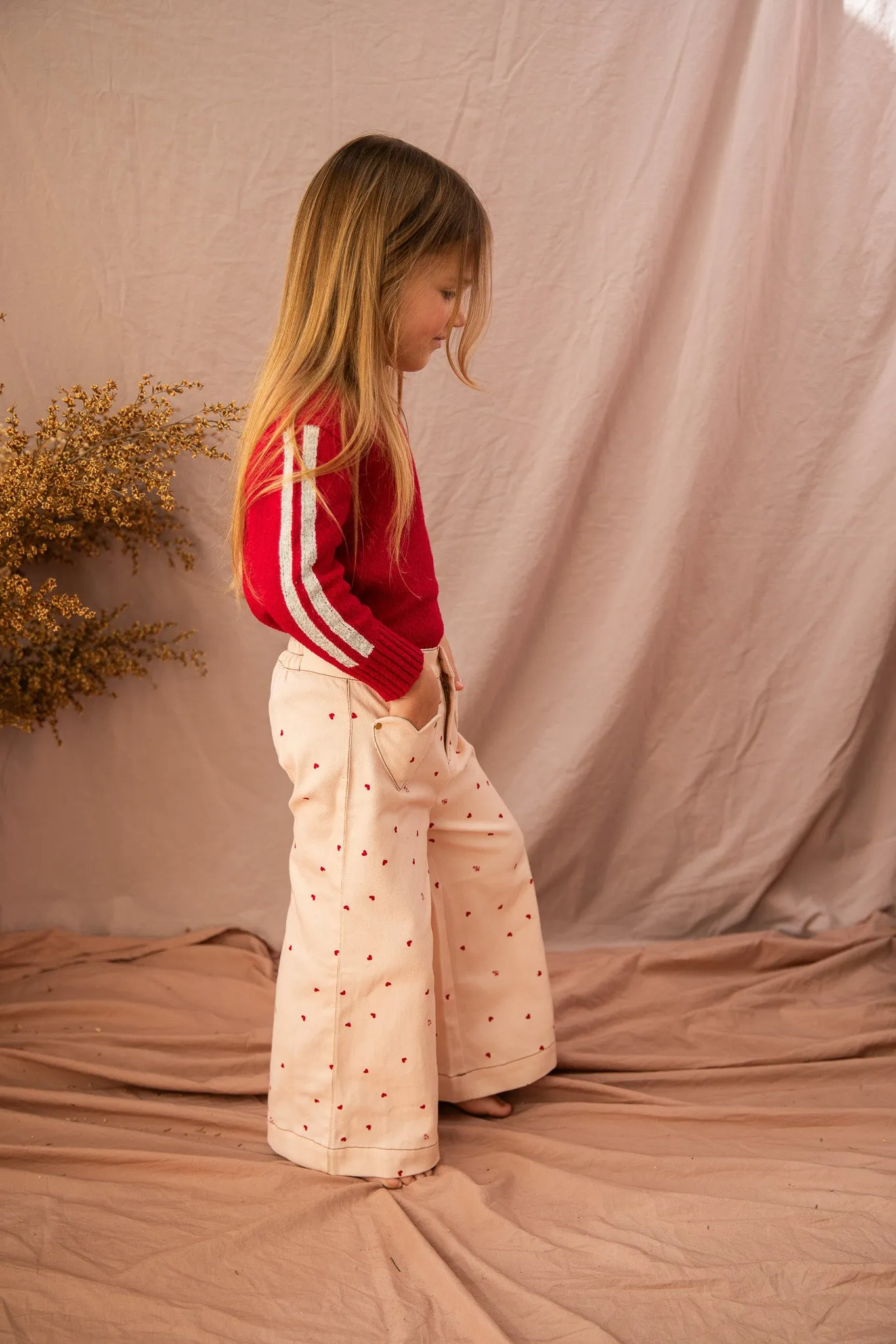 Penelope Pants-Piggy Pink Love Bug