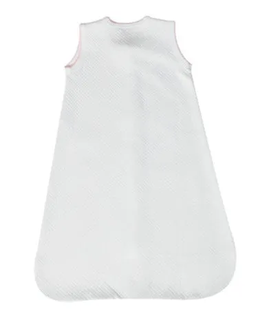 Pima Cotton Milano Baby Quilted Sack White/Pink
