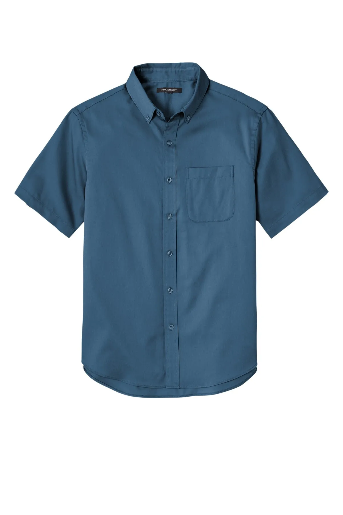 Port Authority Short Sleeve SuperPro React Twill Shirt. W809 Regatta Blue