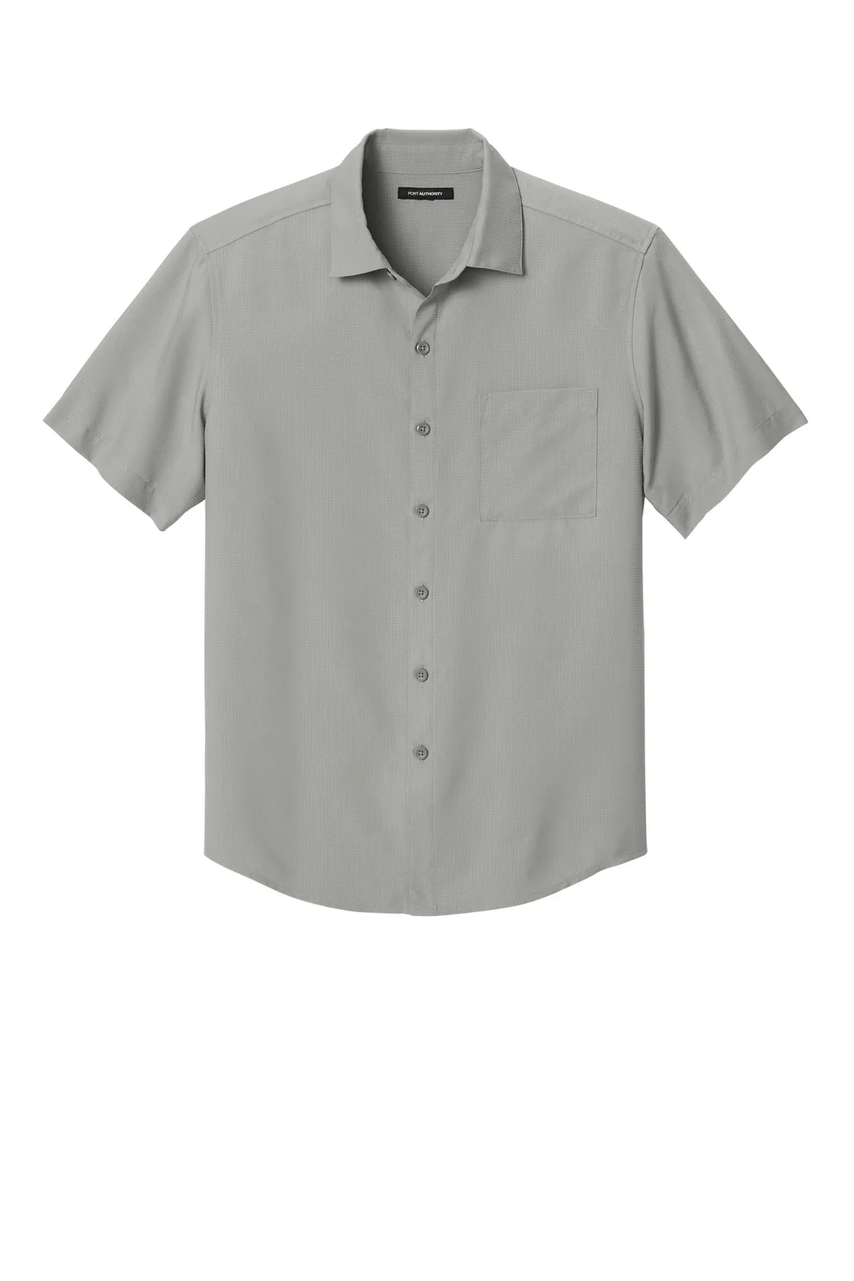 Port Authority Short Sleeve UV Dockside Shirt W963 Gusty Grey