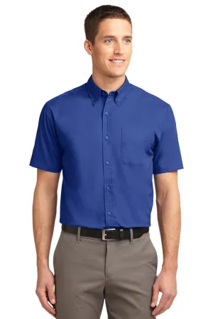 Port Authority Tall Short Sleeve Easy Care Shirt. TLS508 Royal/ Classic Navy Tall