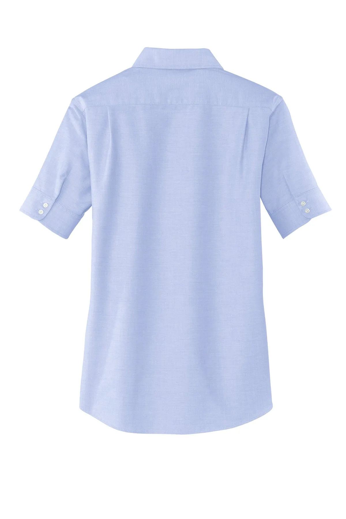 Port Authority Women's Short Sleeve SuperPro Oxford Shirt. L659 Oxford Blue