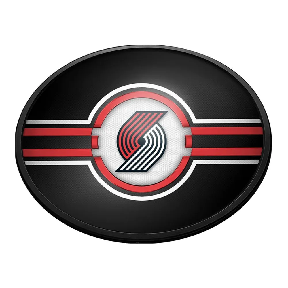 Portland Trail Blazers: Oval Slimline Lighted Wall Sign