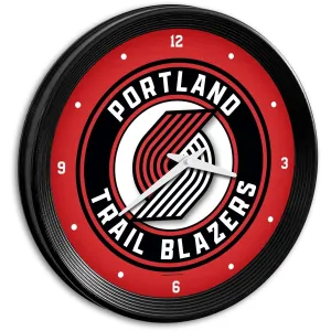 Portland Trail Blazers: Ribbed Frame Wall Clock