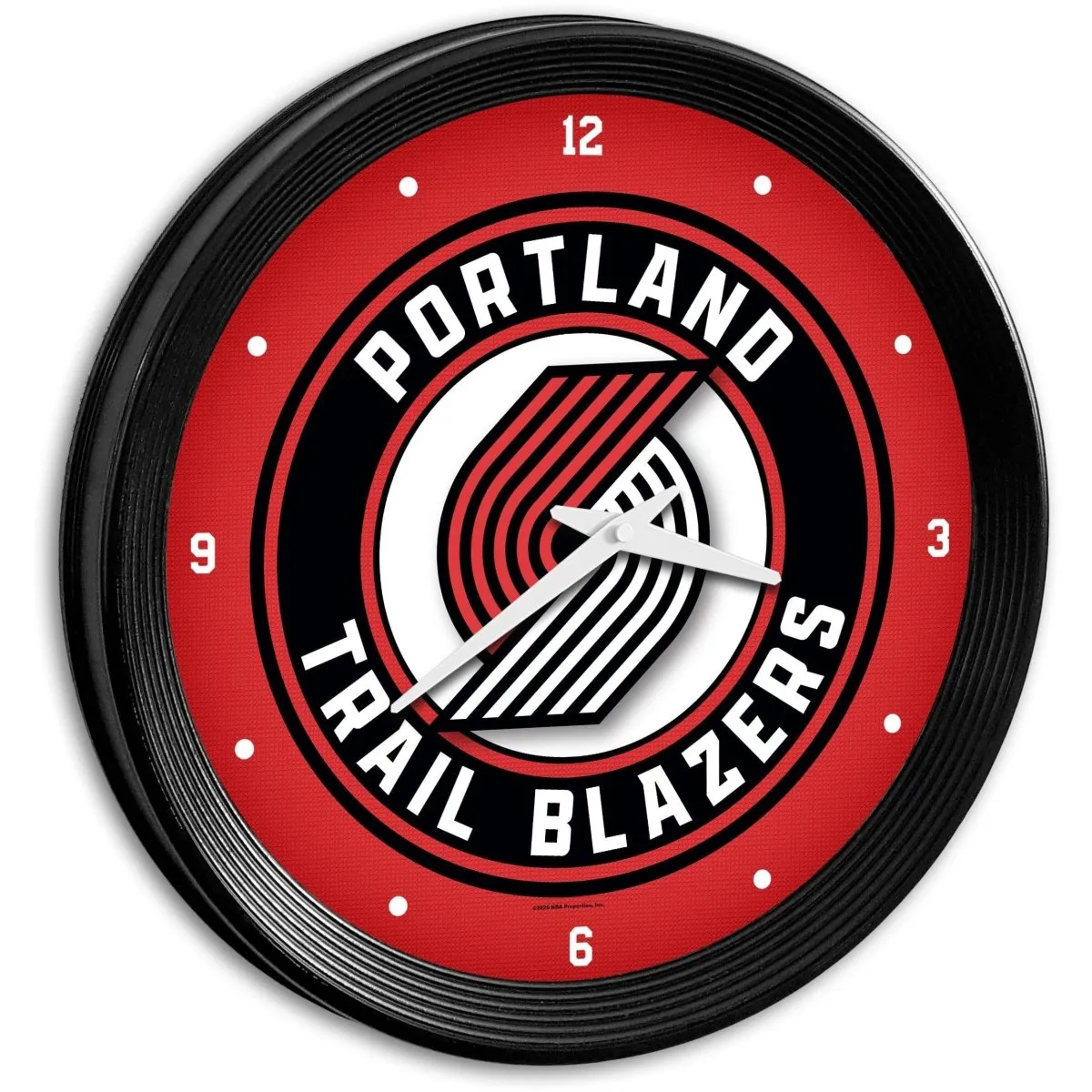 Portland Trail Blazers: Ribbed Frame Wall Clock