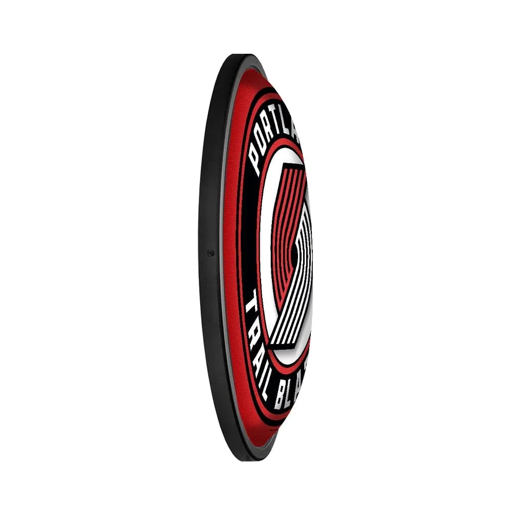 Portland Trail Blazers: Round Slimline Lighted Wall Sign